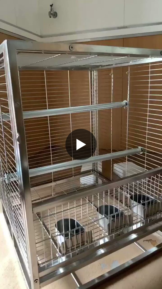 鳥楽園 в X: „大型用のオールステンレスケージも入りました。高品質