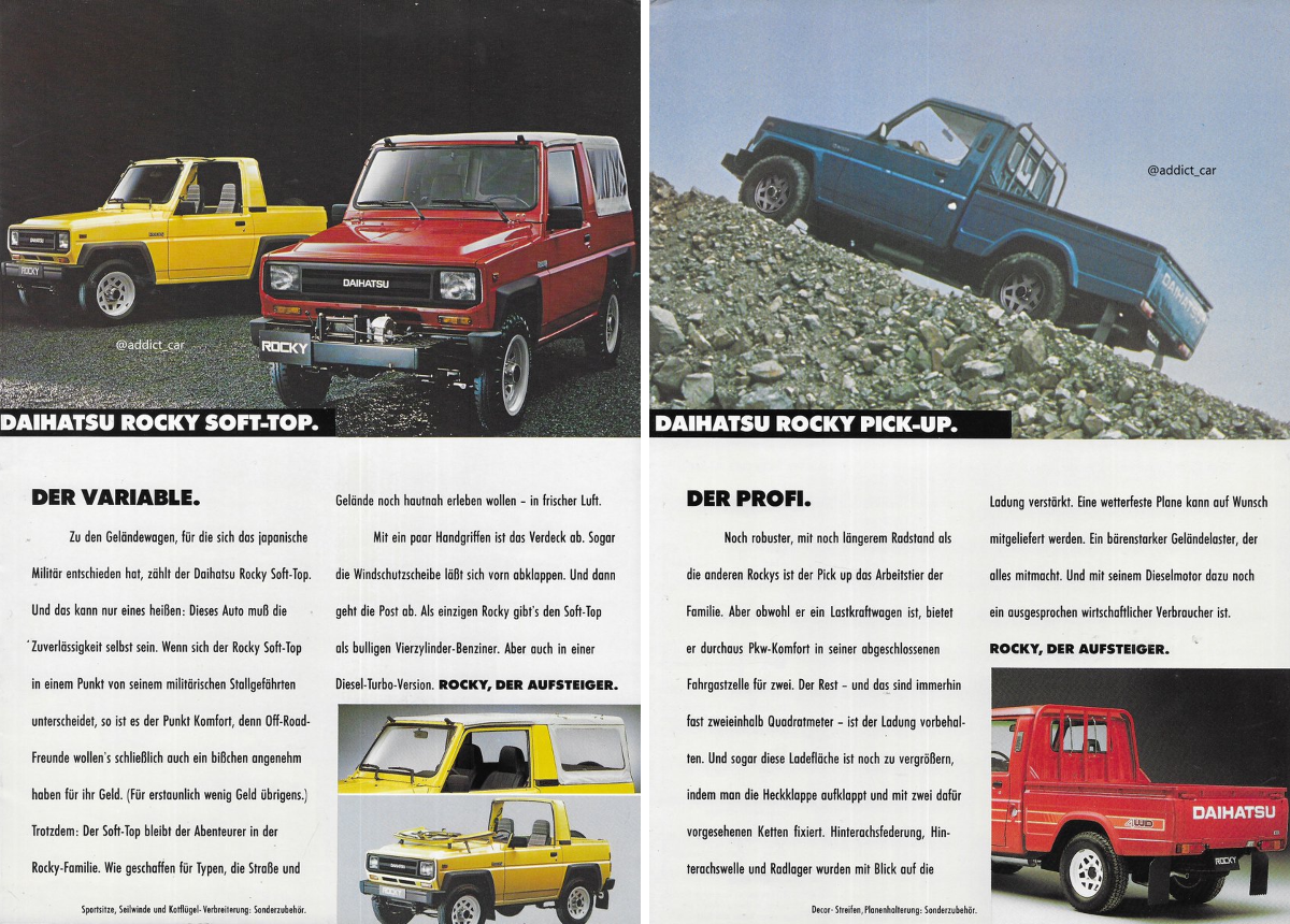 DAIHATSU Rocky カタログ Car Brochure Addict on X: 