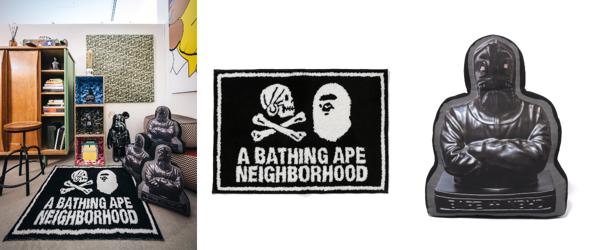 NEIGHBORHOOD×A BATHING APE コラボラグマット BAPE.COM a X: 