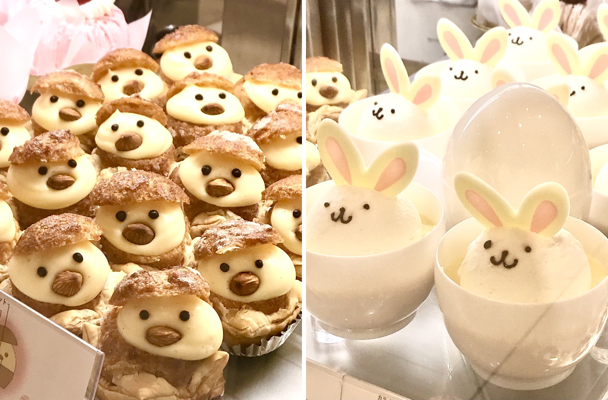 エッグタワーケーキ&タルトひよこうさぎ(耳ピンク) 小田急百貨店 町田店【公式】 on X: 