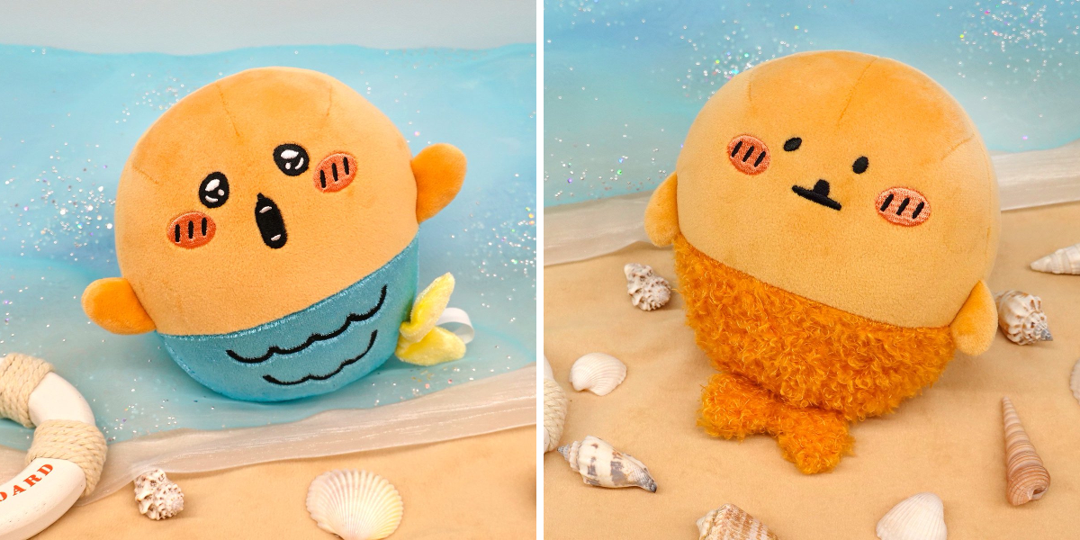 もぐらコロッケ さかな ぬいぐるみ 自分ツッコミくま 着脱式 人魚 X पर ナガノマーケット公式通販: 