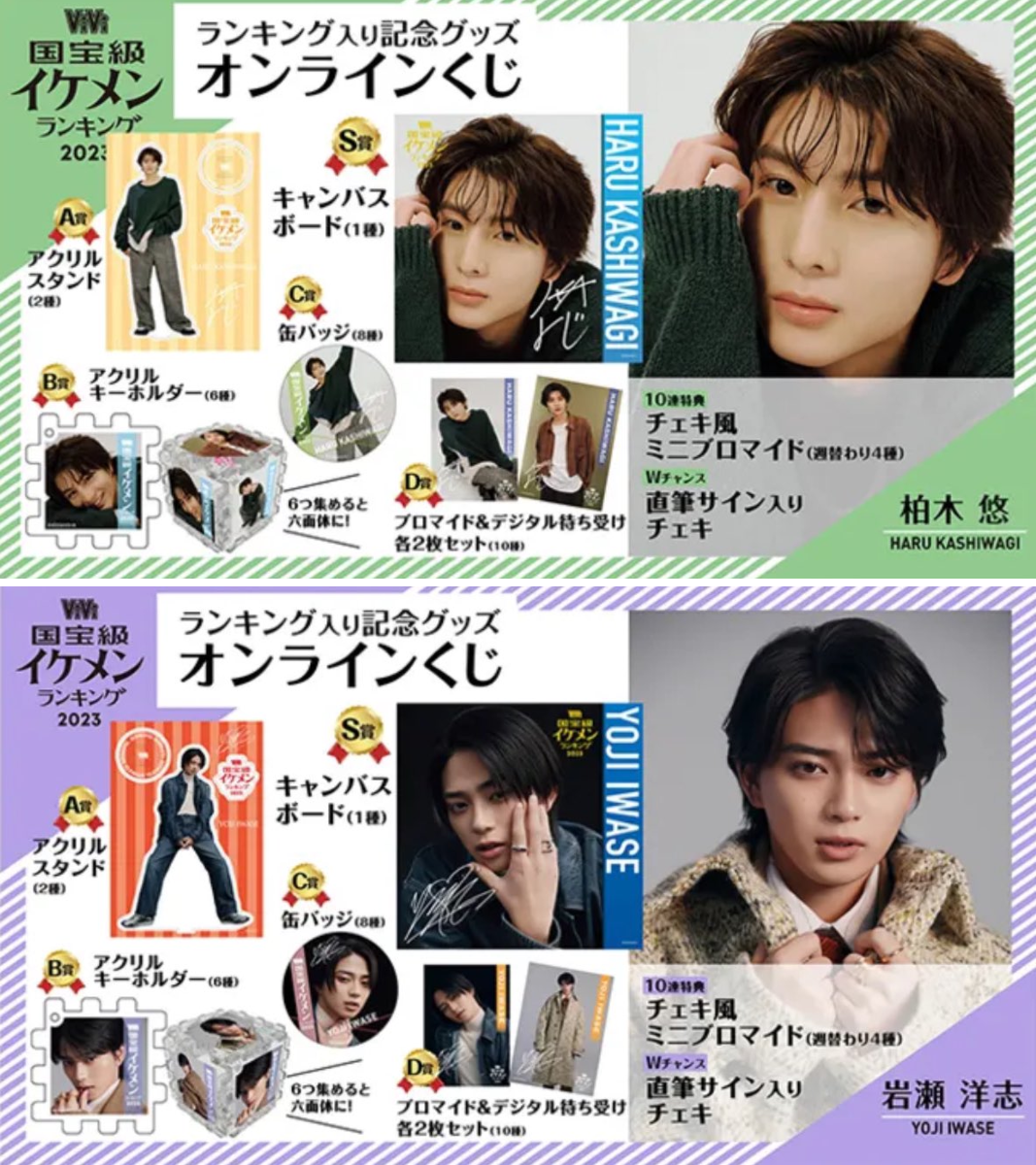国宝級イケメンランキング2023 viviくじ 岩瀬洋志 プロマイド 全種類 国宝級イケメンランキング2023 viviくじ 岩瀬洋志 プロマイド 全種類
