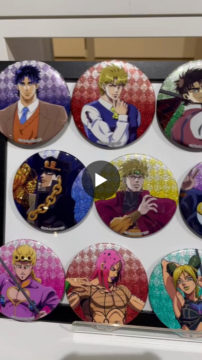 JOJO ジョジョ グリッター缶バッジ 1764485928339247429