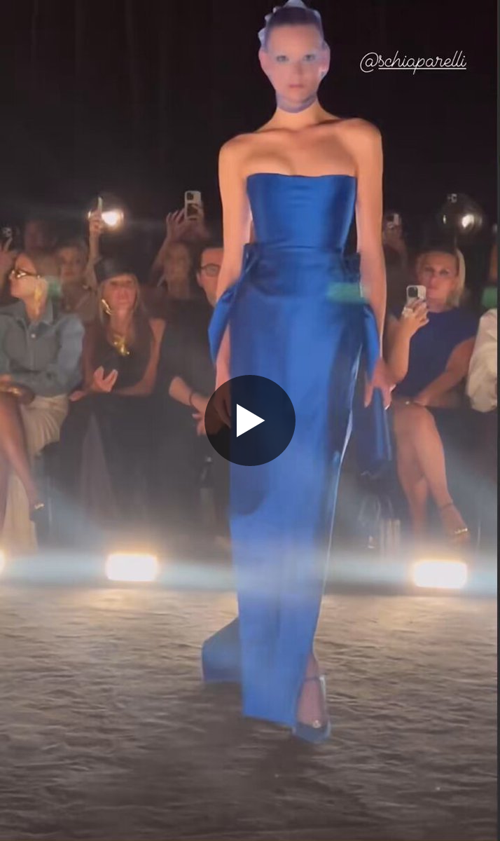 schiaparelli blue dress La Mode Unknown's video on X Glenora