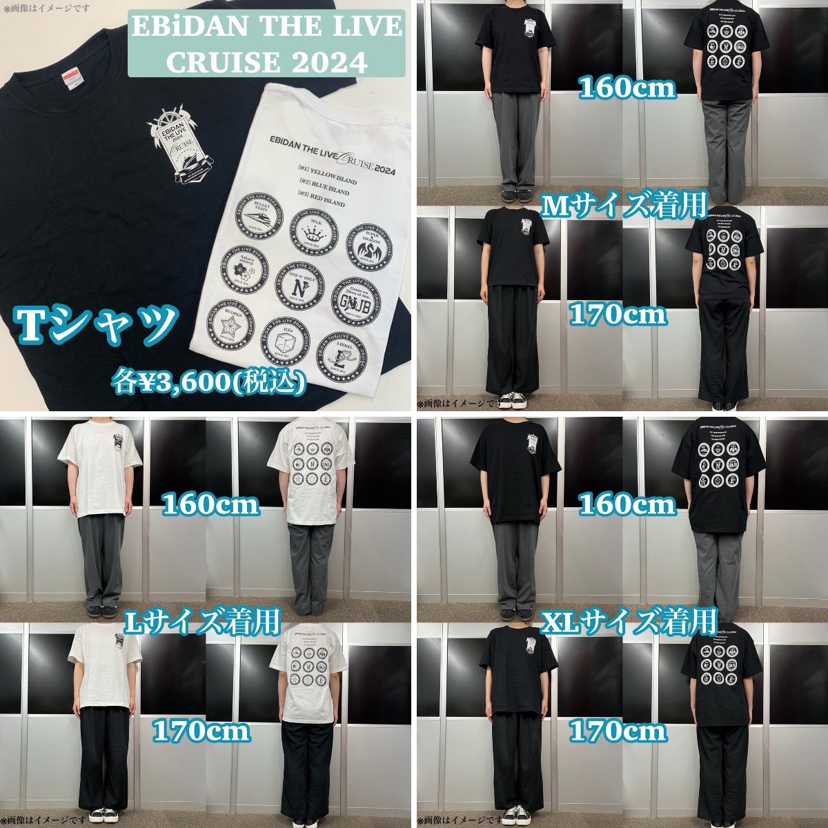 EBiDAN LIVE Tシャツ　黒　白　Mサイズ スタダ便 on X: 