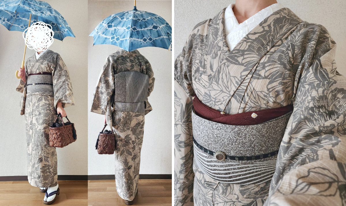 竺仙浴衣宮下真理子今期美しいキモノ掲載紬浴衣「瓢箪から駒亅 竺仙浴衣宮下真理子今期美しいキモノ掲載紬浴衣「瓢箪から駒亅お仕立て