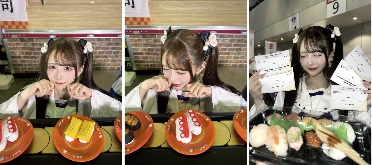 七瀬にこ【TENRIN】 X:ssä: ”🍣♡ #かっぱ寿司でSPARK (ALT)” / X
