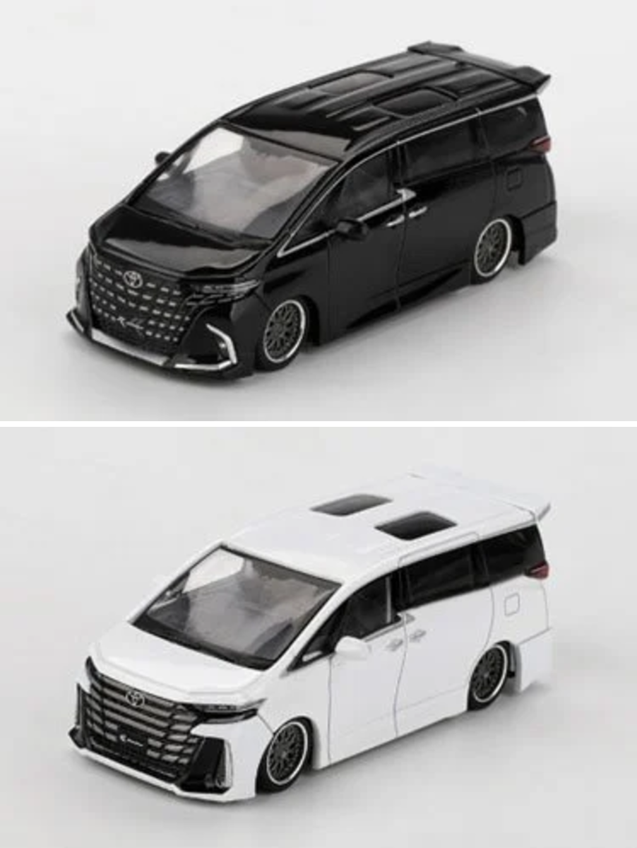 MINIGT 1/64 トヨタ ヴェルファイア 40KUHL ホイウト チェイス 1/64