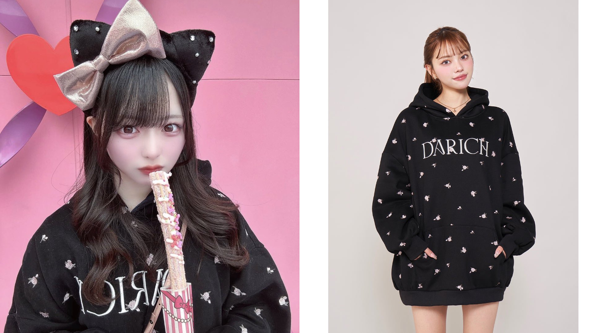 Darich フラワーエンブロイダリービッグフーディ 那蘭のどか 着用 いちごだいふく🍓 on X: 