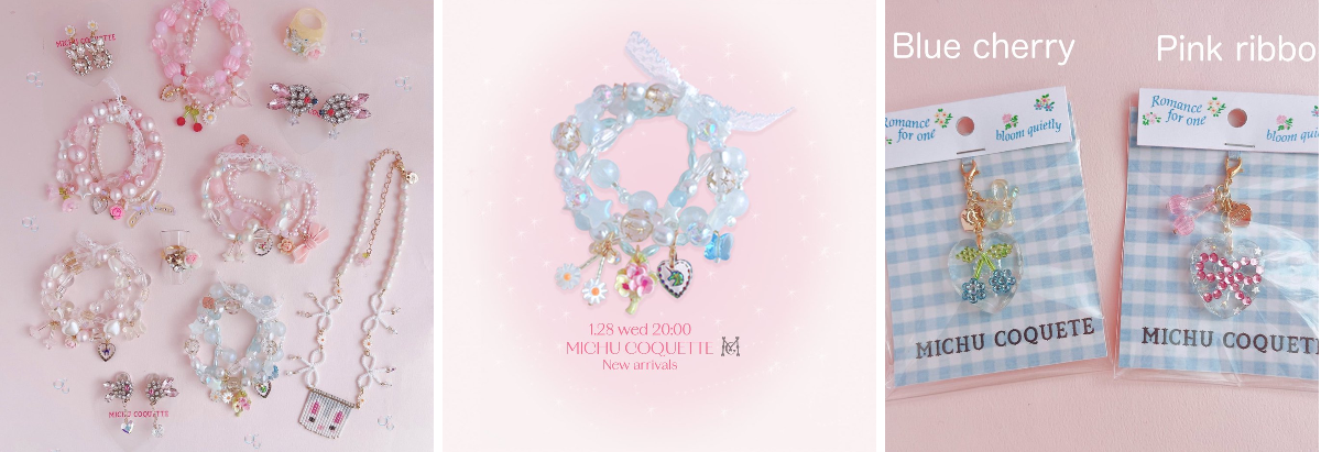 MICHU COQUETTE  クリスタル ビーズ リング & ブレスレット MICHU COQUETTE on X: 