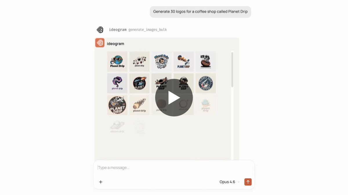 `Ideogram` Launches MCP for Design Agents in `Claude` and `ChatGPT`