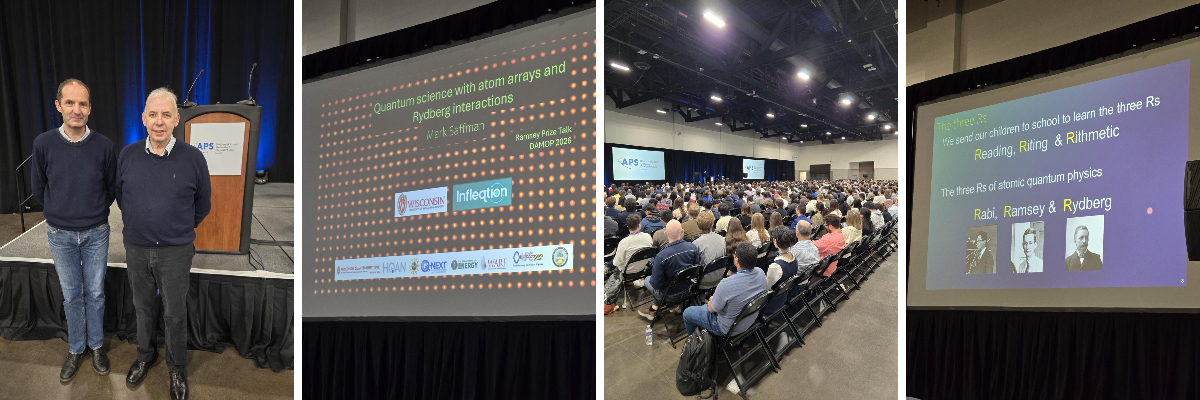 Congratulations to Infleqtion Chief Scientist Dr. Mark Saffman and co-recipient Dr. Antoine Browaeys on accepting the 2026 Norman F. Ramsey Prize at DAMOP this week, awarded for seminal contributions to quantum information processing with neutral atoms.

Mark's pioneering work on