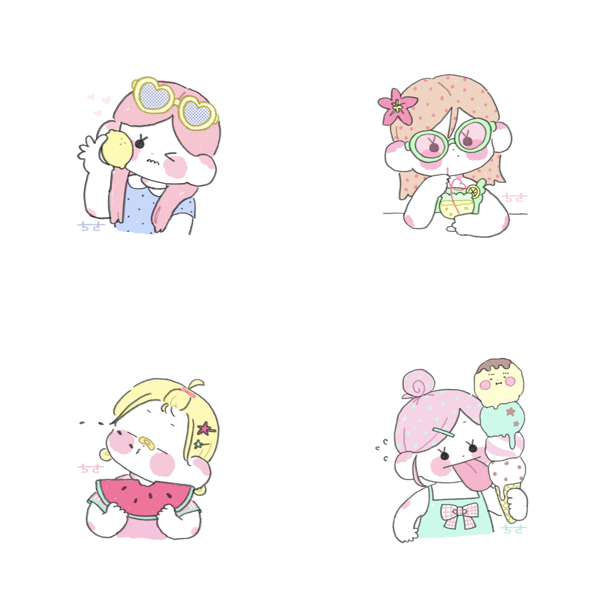 S(。◝◡◜ノ) ノ♡さま専用 ち さ sur X : « ⠀ 夏のフリーアイコンです🐬💗🫧🍧 ⠀ » / X