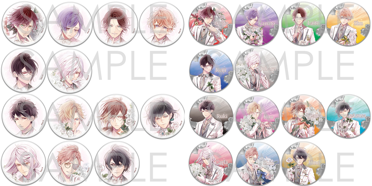 DIABOLIK LOVERS BRIDAL ROSES ビッグ缶バッジ 23点 Rejet shop on X: 