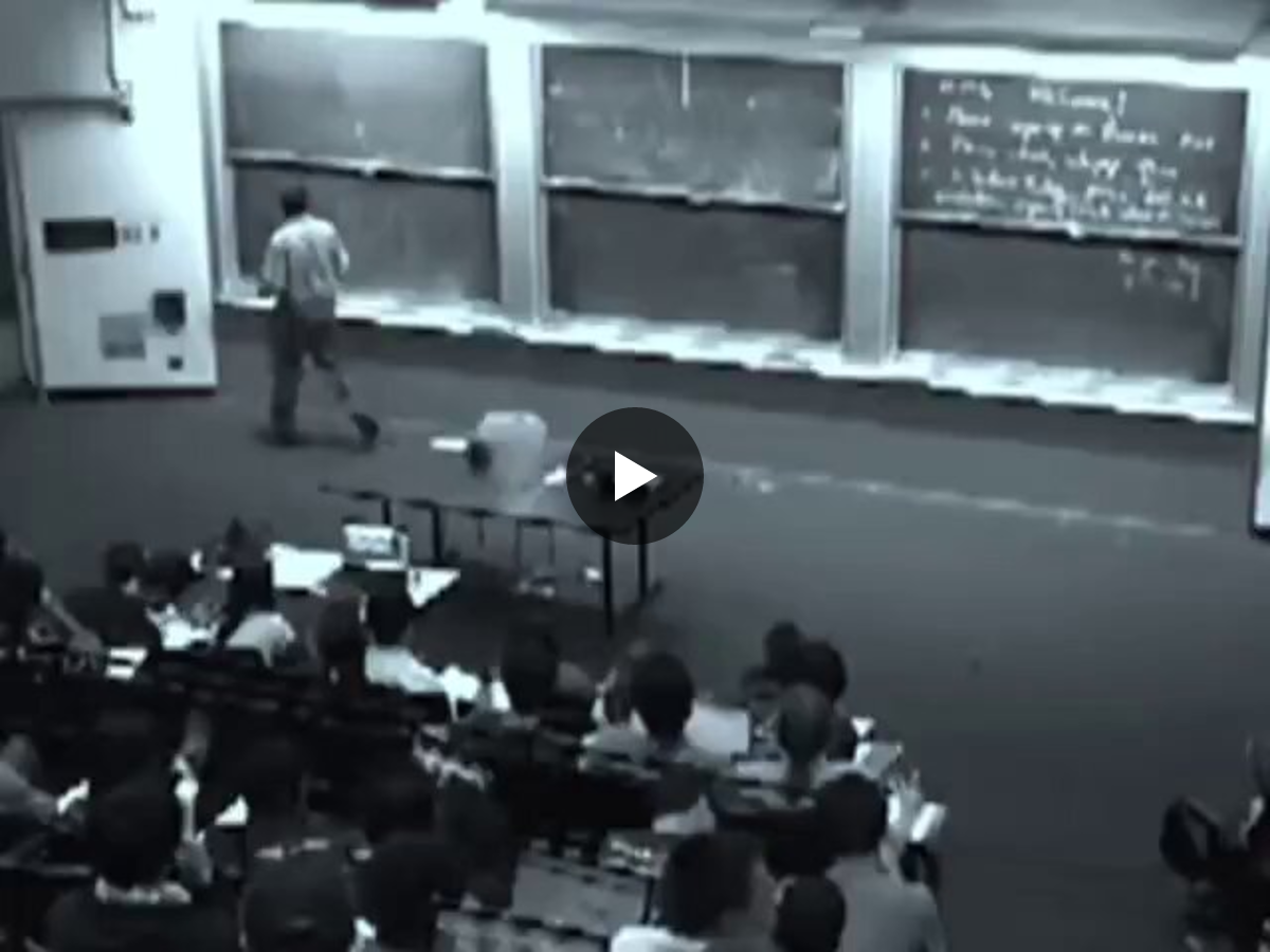 Orion on X: "In 1951 an MIT professor offered his class a deal. Sit the ...