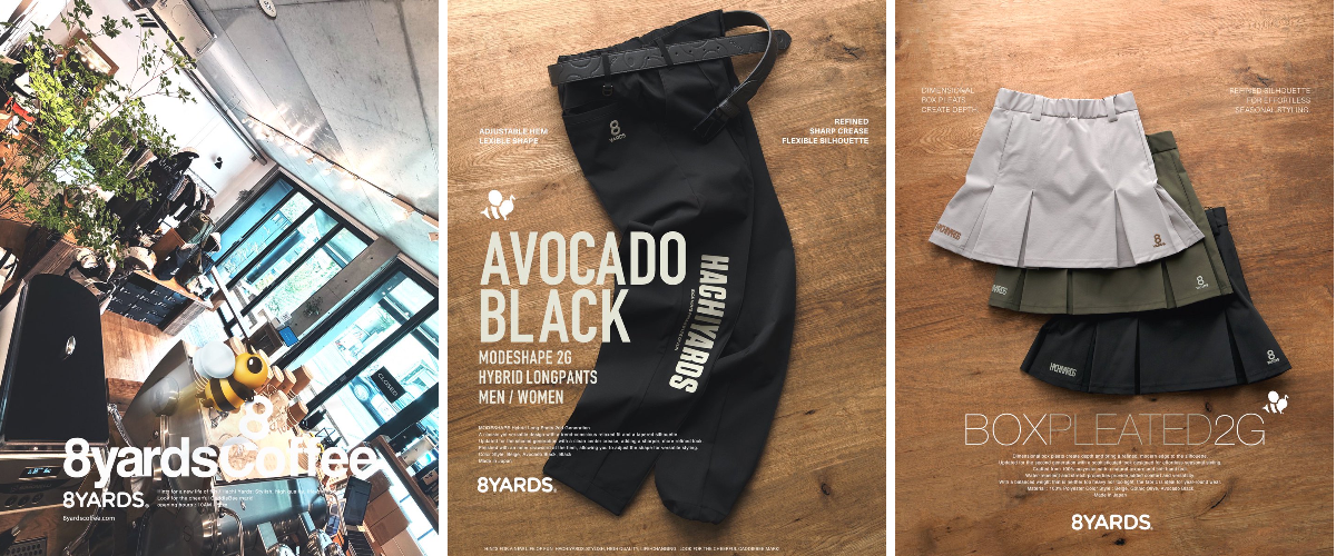 8yards Men's MODE SHAPE ブラック ゴルフ