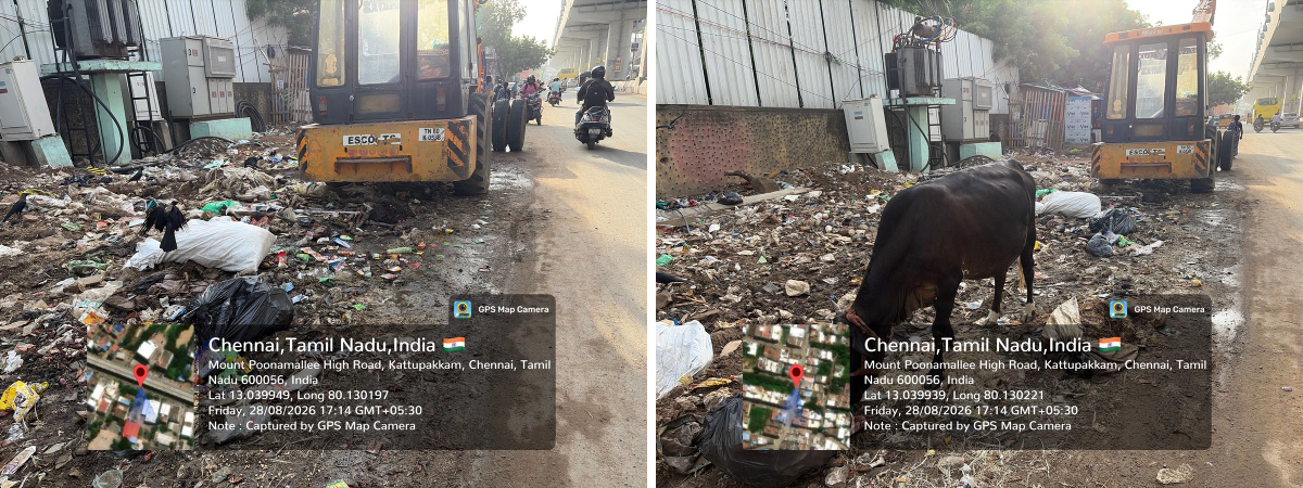 Nassah on X: "Illegal dumping of solid waste at Mount Poonamallee High ...