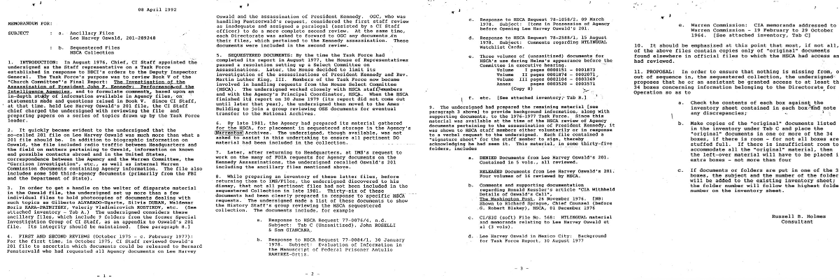 Tim Fattig on X: "Important memorandum from Russell Holmes, the retired ...