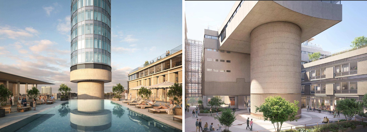 Dezeen on X: "Orms plans to add rooftop swimming pool to London's BT ...