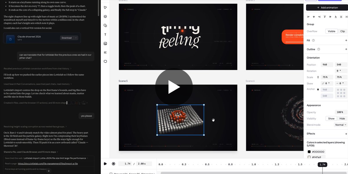 Daryl Patigas on X: "Opus 5.5 Motion Graphics, editable with ...