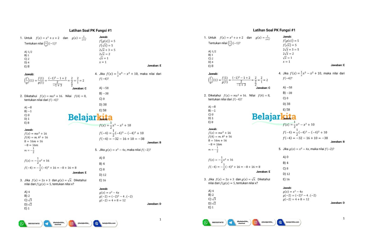 Alaina Jahan on X: "📚 DRILLING PK — BELAJAR KITA 📐 Algebra https://t.co ...