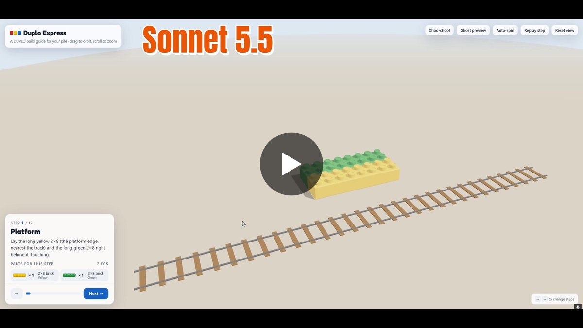 Simonas on X: "Sonnet 5.5 vs. GPT-6.1 Sol. The task: I've uploaded a ...