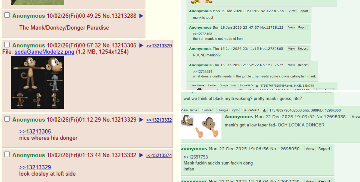 Fear on X: "NEW 4CHAN MEME GOING VIRAL "mank", basically monkey pepe ...