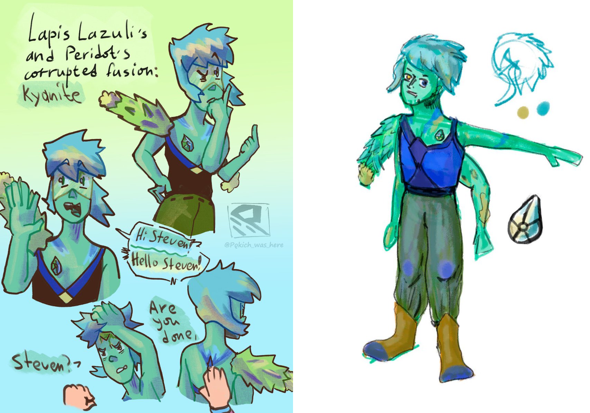 Pokich-_- on X: "Day 5: Gem OC and fusion OC(Kyanite) is redraw from ...