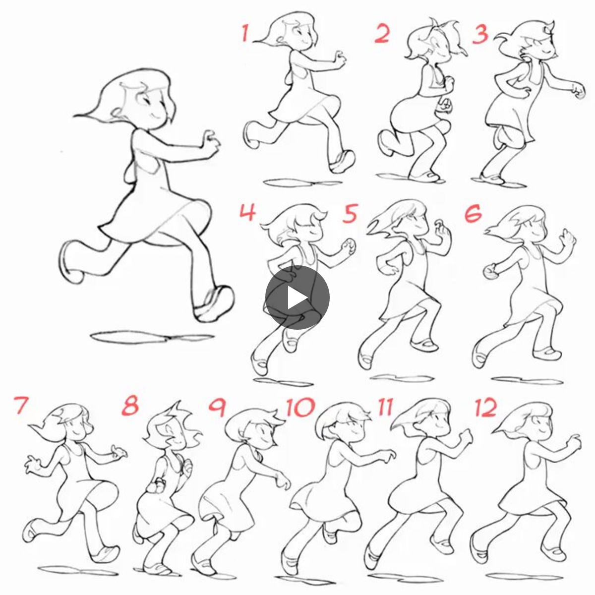 keyframes on X: "A run cycle. Animation by Yoh Yoshinari fb: keyframes ...