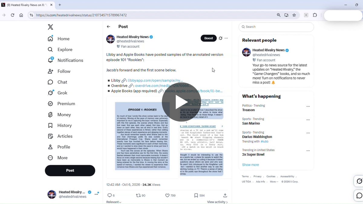 Heated Rivalry News on X: "For international fans looking for ...