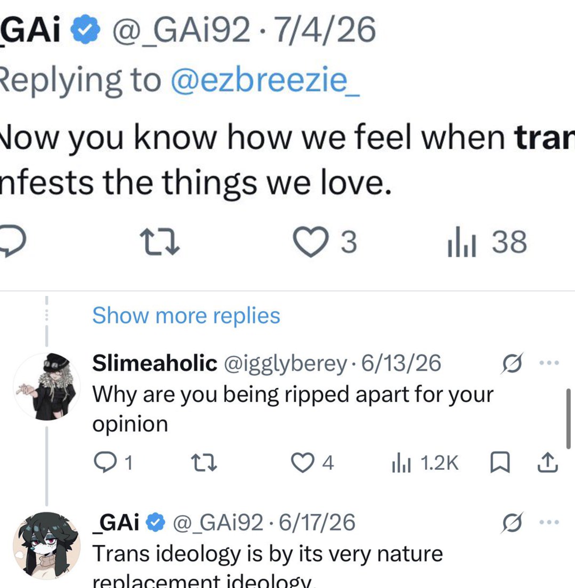 Gwendolyn on X: "@SaltySnickerUwU Theyre also insanely transphobic btw ...
