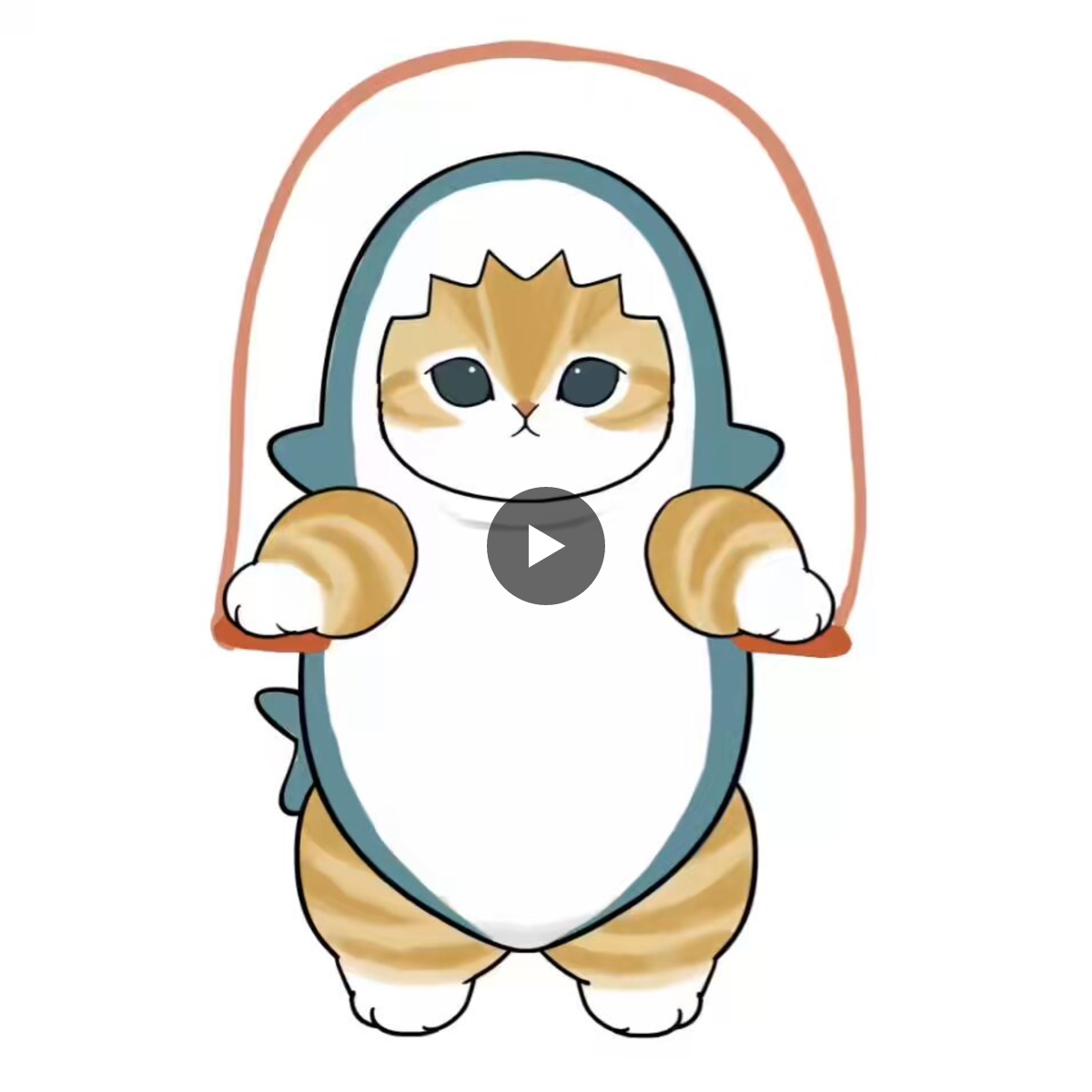 にゃるちゃんページ ぢゅの🐈 в X: „#サメにゃん 縄跳びトレーニング“ / X