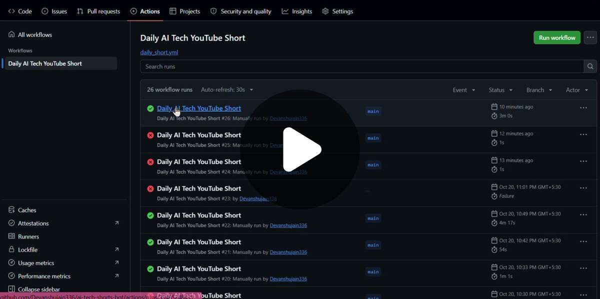 VasuDev on X: "My laptop is off. My bot is still posting. 3 YouTube ...