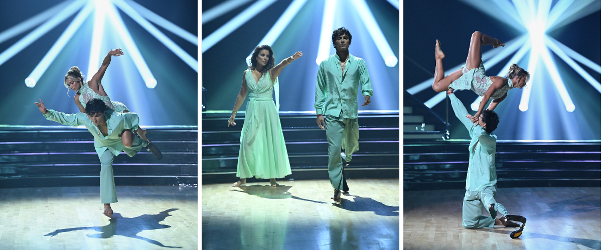 Dancing with the Stars #DWTS on X: "Ezra Frech and pro Daniella Karagach  left their hearts out on the ballroom floor in that smooth Contemporary  dedicated to Ezra's mom, Bahar. 🥹 #DedicationNight #