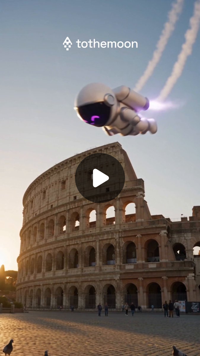 Tothemoon on X: "Touchdown in Rome 🚀 Our astronaut has arrived early to ...