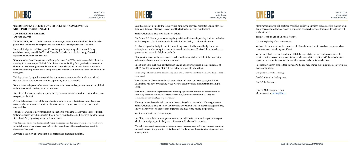 OneBC on X: 