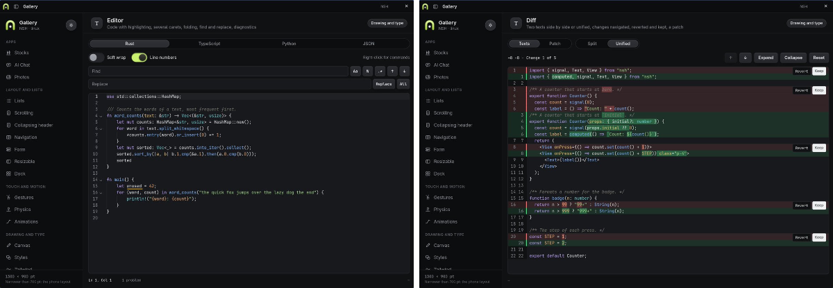 Jason Lee on X: "I’m bringing GPUI Kit’s Editor and Diff capabilities ...