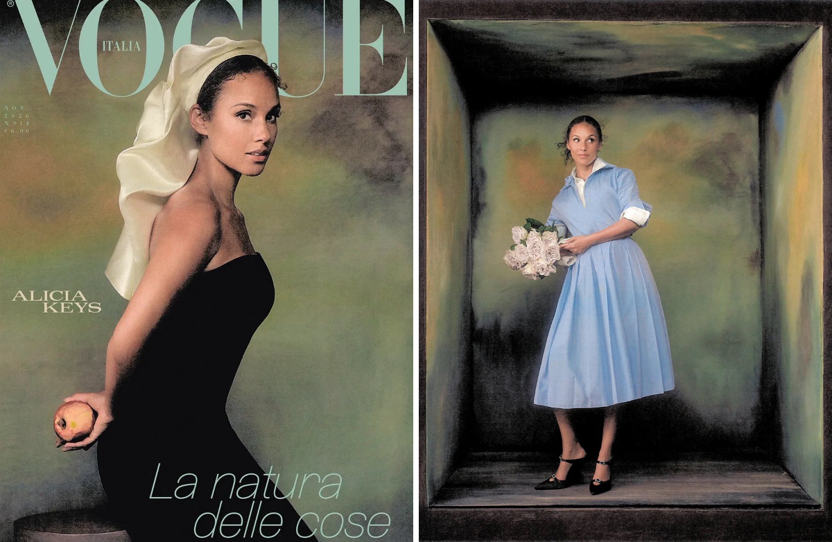 Pop Base on X: "Alicia Keys graces the cover of Vogue Italia." / X