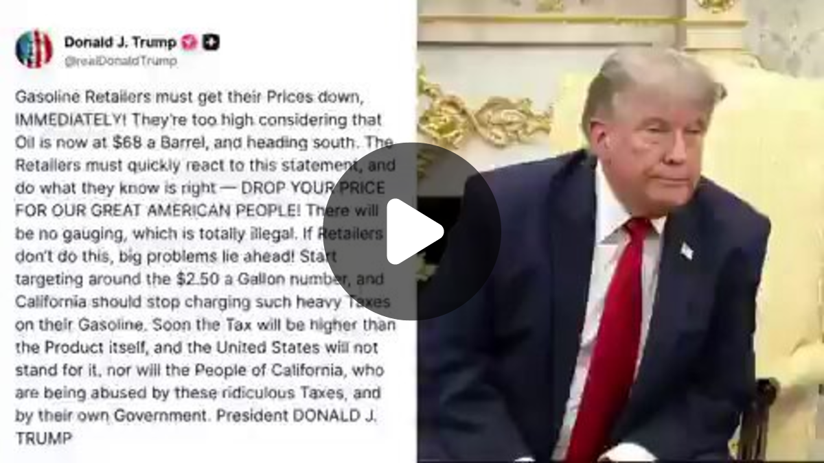 MAGA Vanguard 47 on X: "🚨 BREAKING: President Trump has just told gas ...