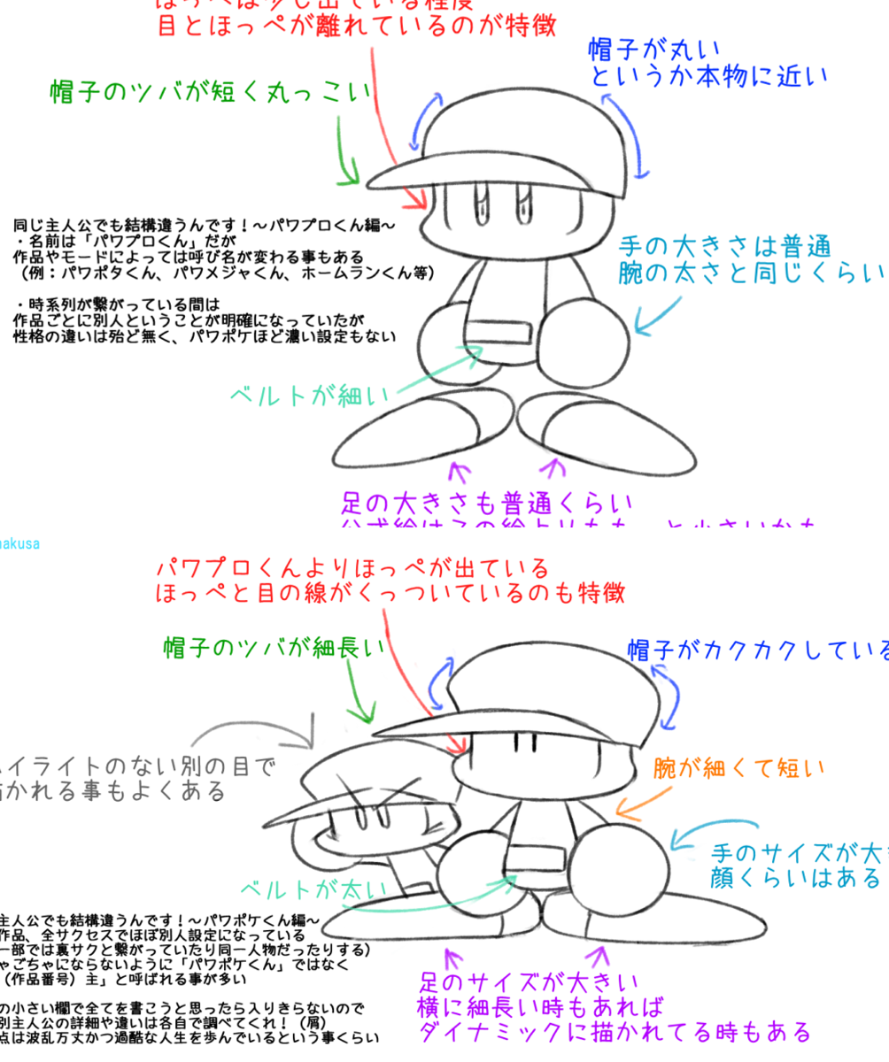 パワプロくん 手書きイラスト 雨草あい on X: 