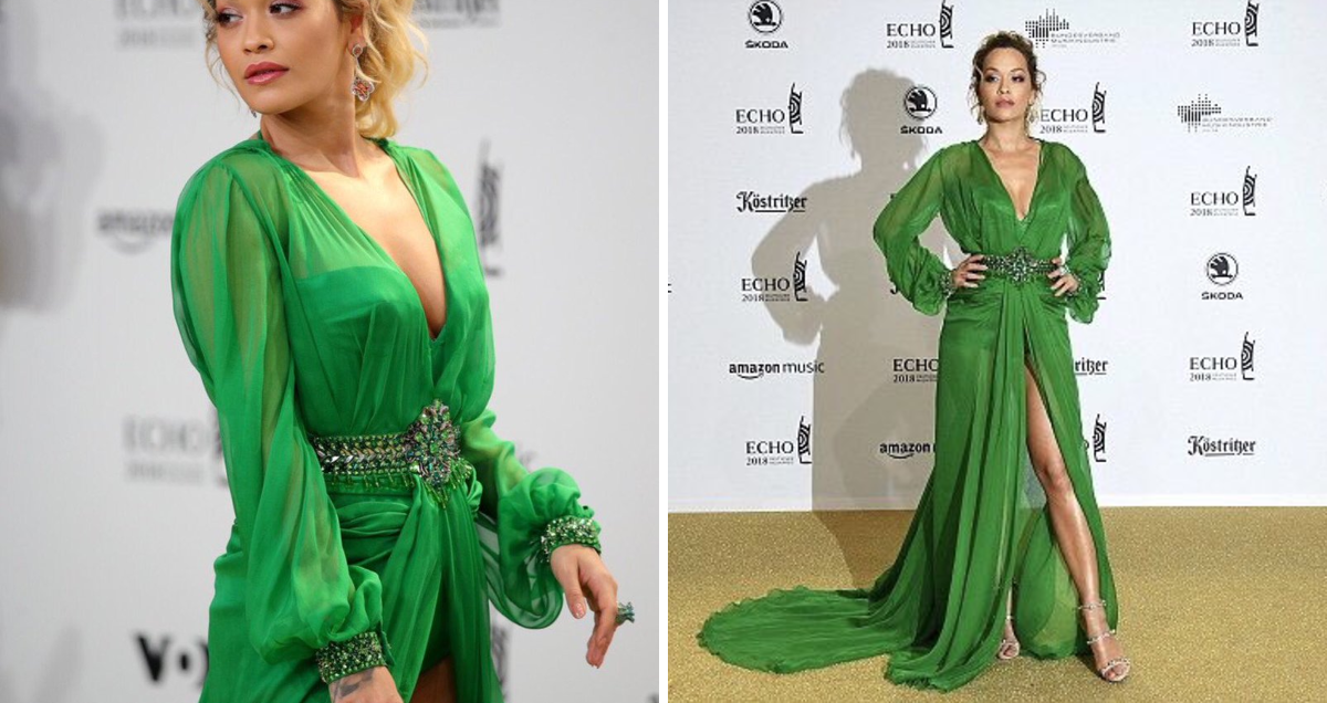 rita ora green dress on X: 